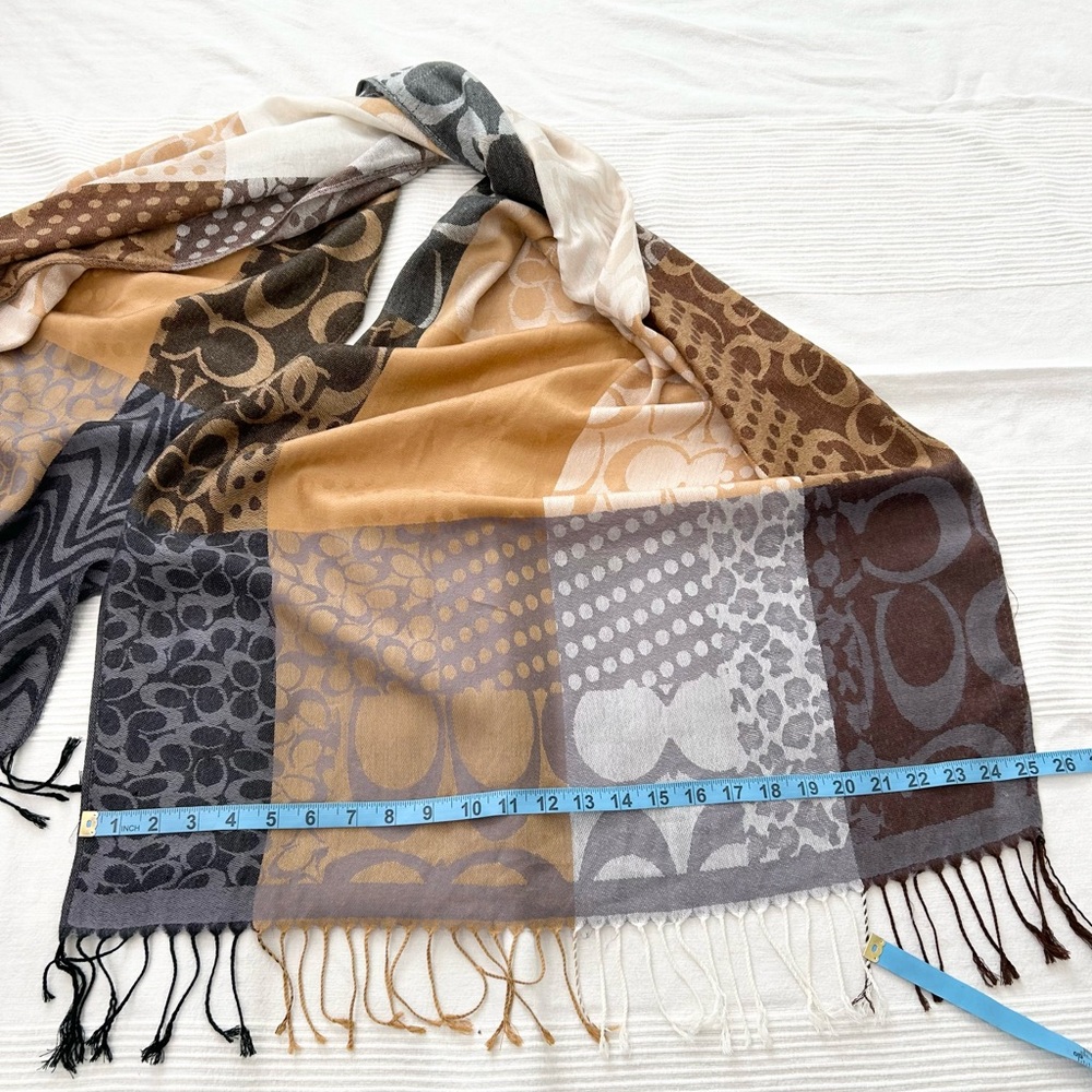 Coach Pattern Patch Monogram Scarf - Picture 4 of 12